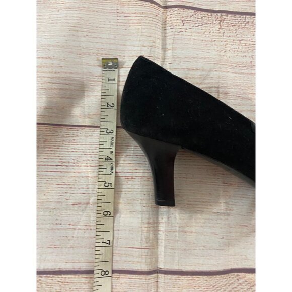 Vintage Salvatore Ferragamo Women's Boutique Black Suede Heels - 10 4A - Picture 12 of 12